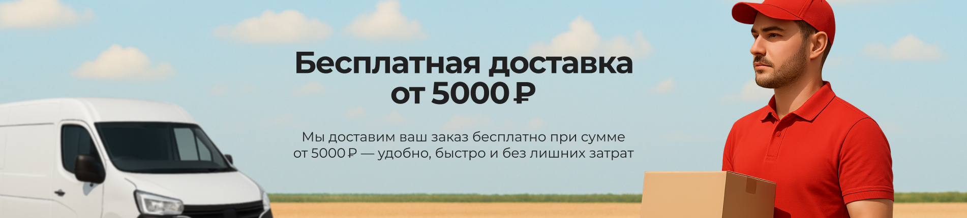 Бесплатная доставка от 5000₽