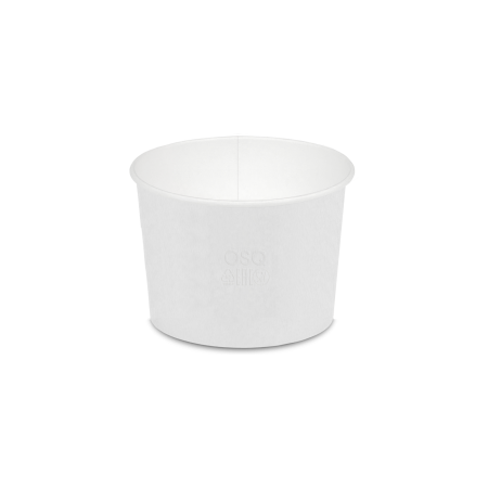 Контейнер бумажный 300мл Round Bowl белый с картонной крышкой /30/600