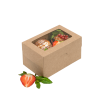 Коробка ONEBOX 1200 мл крафт ОКНО (150х100х85) /25/250