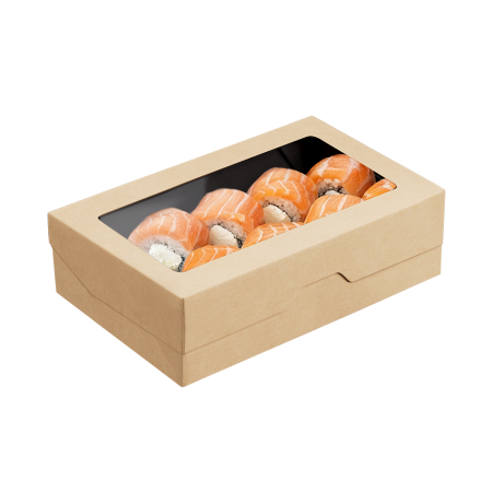 Коробка ONEBOX 1900 мл крафт  (230х160х60) /25/150