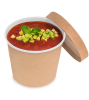 Контейнер бумажный 400мл Round Bowl КРАФТ без крышки /30/600/