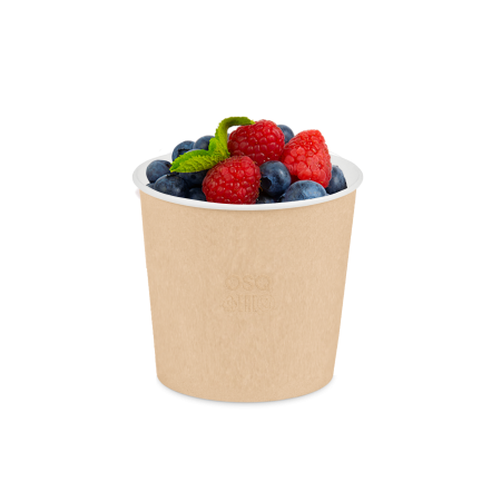 Контейнер бумажный 400мл Round Bowl КРАФТ без крышки /30/600/