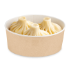 Контейнер бумажный 1300мл Round Bowl крафт d=180 с ПЛОСКОЙ крышкой /35/210