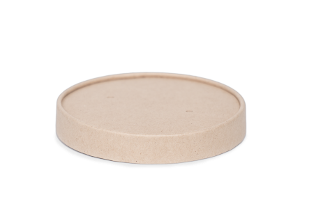 Контейнер бумажный 300мл Round Bowl крафт с картонной крышкой /30/600