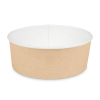 Контейнер бумажный 1300мл Round Bowl крафт d=180 с ПЛОСКОЙ крышкой /35/210