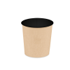 Контейнер бумажный 500мл Round Bowl BLACK с пластиковой крышкой /30/600