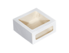 Коробка для торта 180х180х100 с окном белая Cake Window White