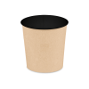 Контейнер бумажный 700мл Round Bowl BLACK без крышки /35/525/