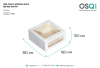 Коробка для торта 180х180х100 с окном белая Cake Window White