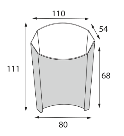 Пакет (коробка) для фри картонный FRY M 100 гр. крафт /50/900/