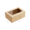 Коробка ONEBOX 1200 мл крафт ОКНО (150х100х85) /25/250