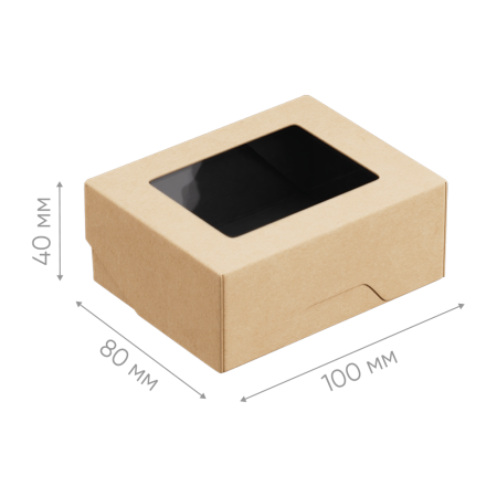 Коробка ONEBOX  350 мл ЧЕРНЫЙ (80х100х40) /25/600