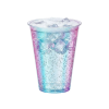 Стакан ПП 375мл ПЕРЛАМУТРОВЫЙ Bubble Cup с квадратным дном /25/600/