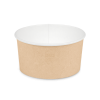 Контейнер бумажный 1000мл Round Bowl крафт d=150мм с КУПОЛЬНОЙ крышкой /45/270