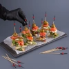 Пики бамбук Бусина красная 12см /100 штук