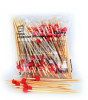 Пики бамбук Жемчужина красная  12см /100 штук
