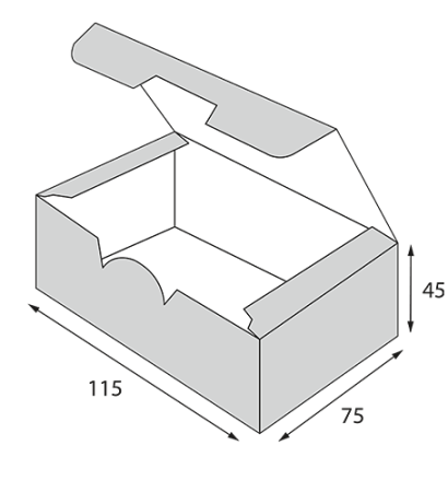 Коробка для еды,нагетсов FAST FOOD BOX S 115х75х45 крафт /25/600/ 
