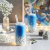 Трубочки без изгиба 12х210 в индивидуальной упаковке прозрачные Bubble Tea скошенный край /250 штук
