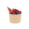 Контейнер бумажный 300мл Round Bowl крафт с пластиковой крышкой /30/600