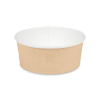 Контейнер бумажный 750мл Round Bowl крафт d=150 с ПЛОСКОЙ крышкой /45/270