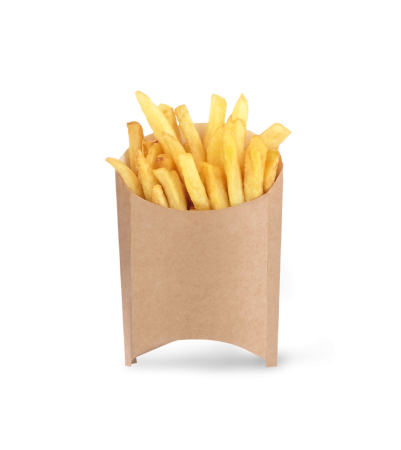 Пакет (коробка) для фри картонный FRY M 100 гр. крафт /50/900/