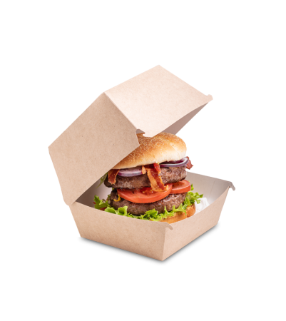 Коробка гамбургер BURGER XL 123(113)x141(113)х112 крафт /55/440/