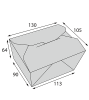 ECO FOLD BOX 600мл крафт 130х110х65мм /50/450/