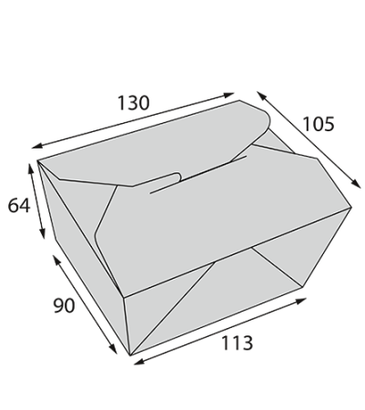 ECO FOLD BOX 600мл крафт 130х110х65мм /50/450/