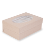 Коробка для маффинов 6шт 235х160х100 MUF6 крафт с окном /50/